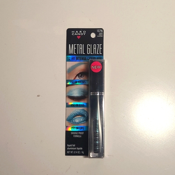💥5/$25 Hard Candy Metal Glaze Deep Aqua Marine 12 hour intense Liquid Foil - Picture 1 of 2